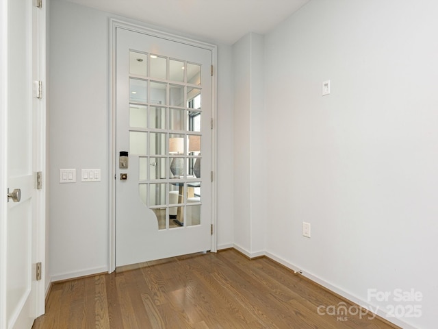 entryway featuring hardwood / wood-style floors