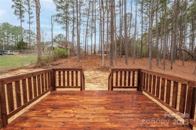 view of wooden terrace