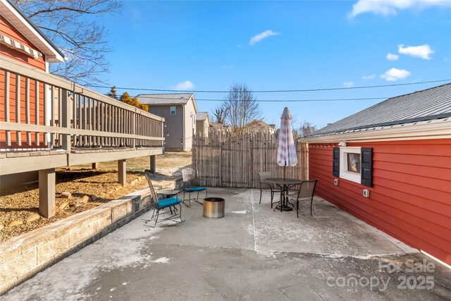 view of patio / terrace with a wooden deck