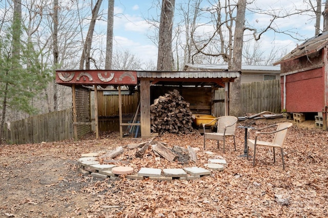 view of outdoor structure