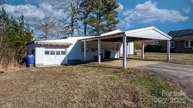 exterior space featuring a front lawn