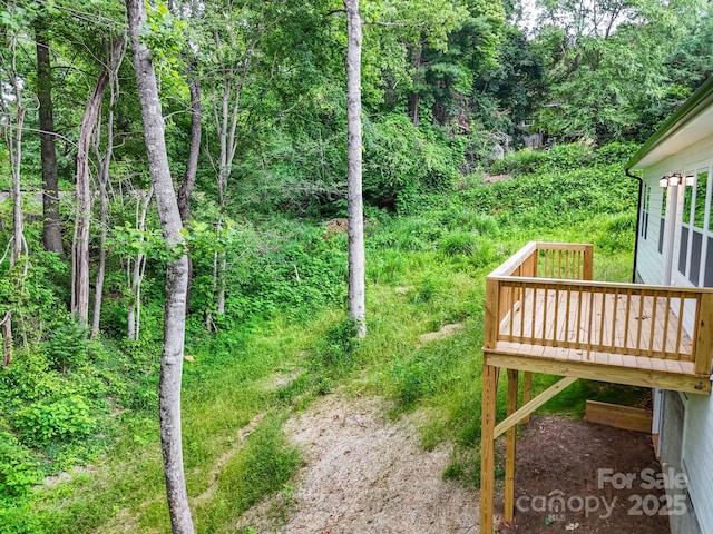 25 Amys Way, Black Mountain, NC 28711 - view of yard with a deck and a view of trees