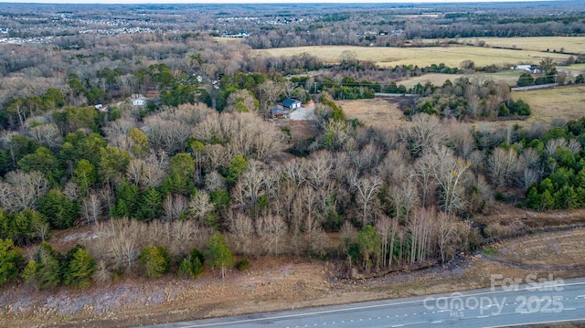 aerial view featuring a rural view