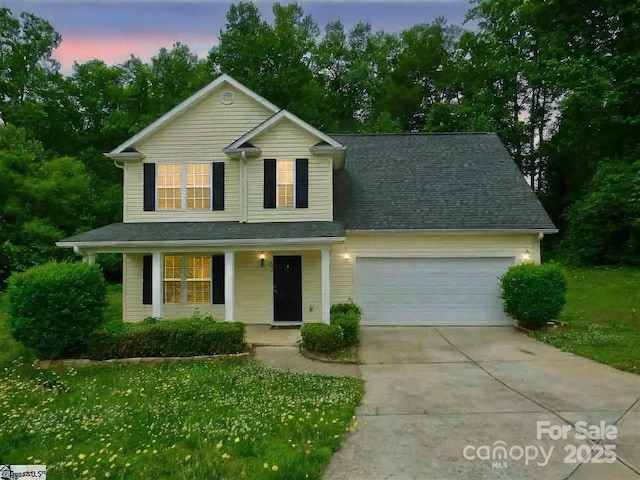 view of front of home featuring a garage