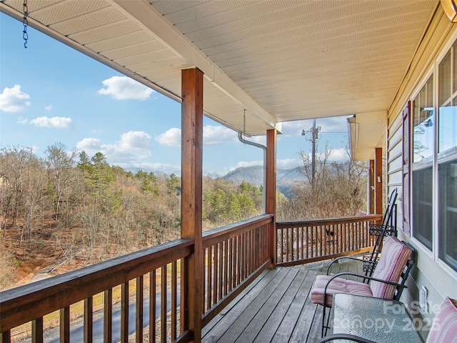 view of wooden deck