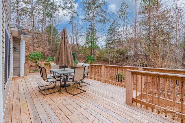 view of wooden terrace