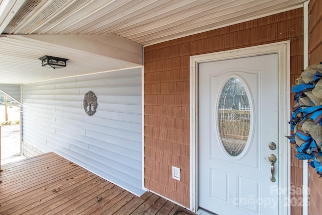 view of doorway to property