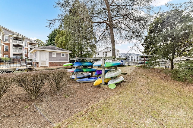 view of yard featuring a playground