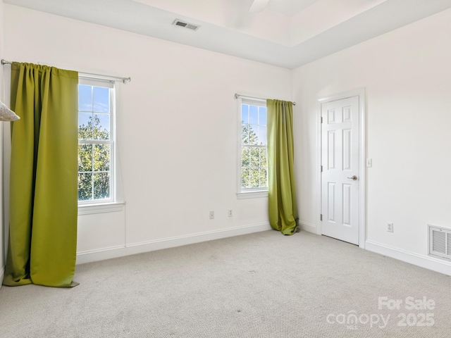 view of carpeted spare room