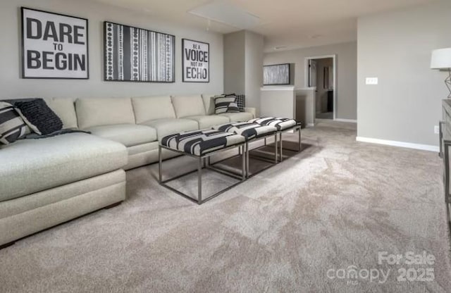 view of carpeted living room