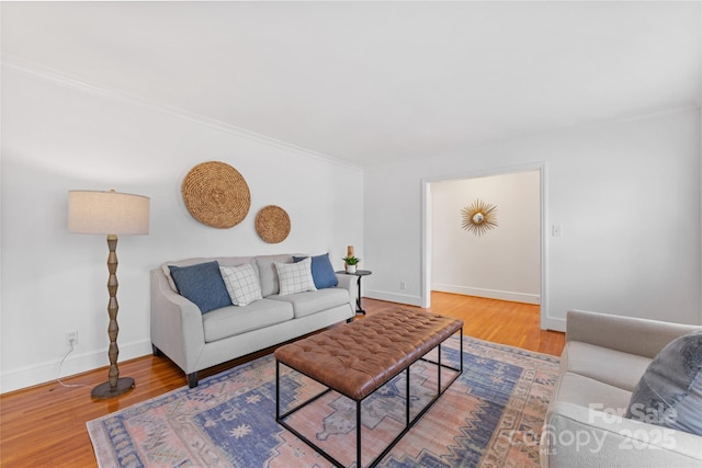 living room featuring hardwood / wood-style floors