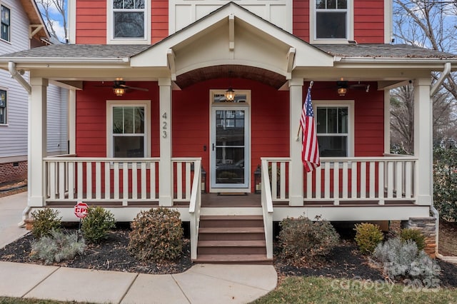 doorway to property with covered porch