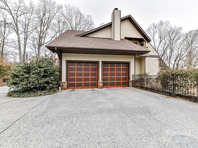 view of home's exterior featuring a garage