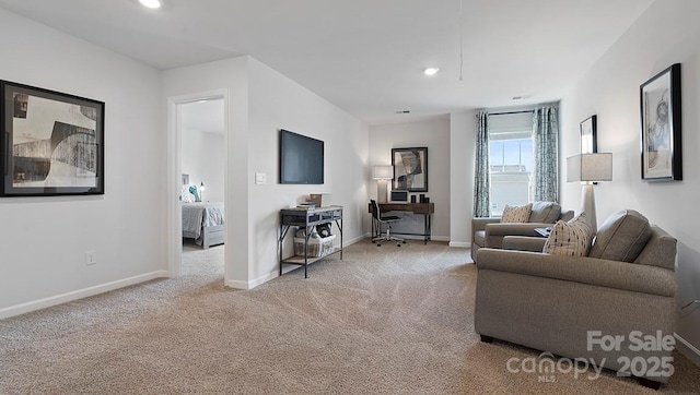 view of carpeted living room