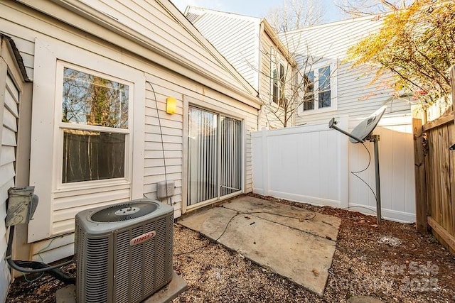 view of patio with central AC unit