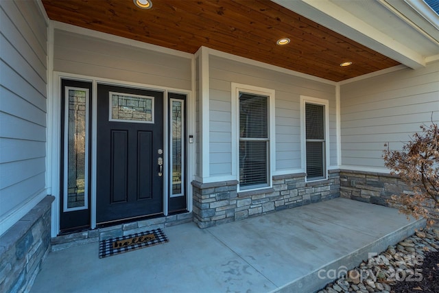 view of doorway to property