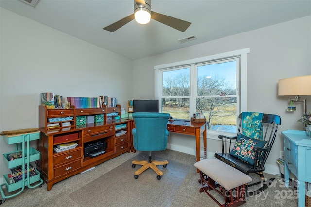 office with ceiling fan