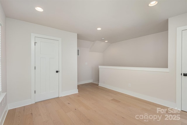 5048 York Park Ln, Charlotte, NC 28217 - unfurnished room featuring baseboards, light wood-type flooring, and recessed lighting