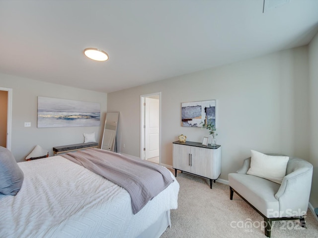 view of carpeted bedroom