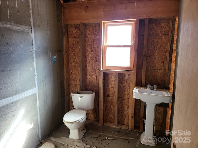 bathroom featuring sink and toilet