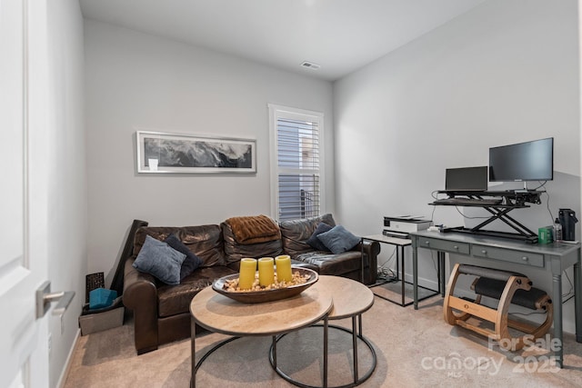 view of carpeted living room