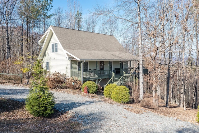 view of front of home with a porch