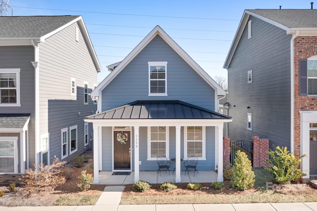 view of front of home featuring a porch