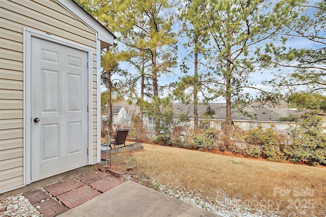 view of yard featuring a patio area