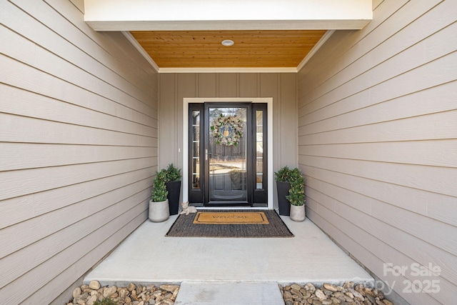 view of doorway to property