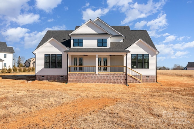 view of front of home featuring french doors