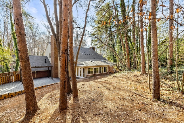 exterior space with a wooden deck