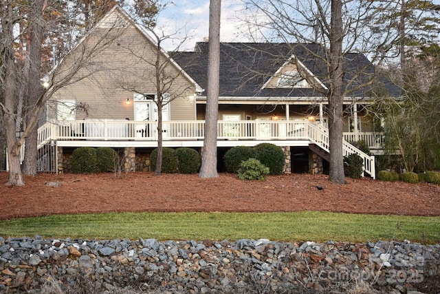 exterior space featuring a deck