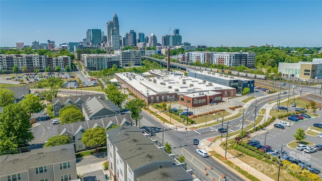 birds eye view of property featuring a view of city