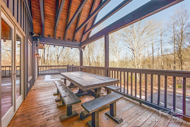 view of wooden deck