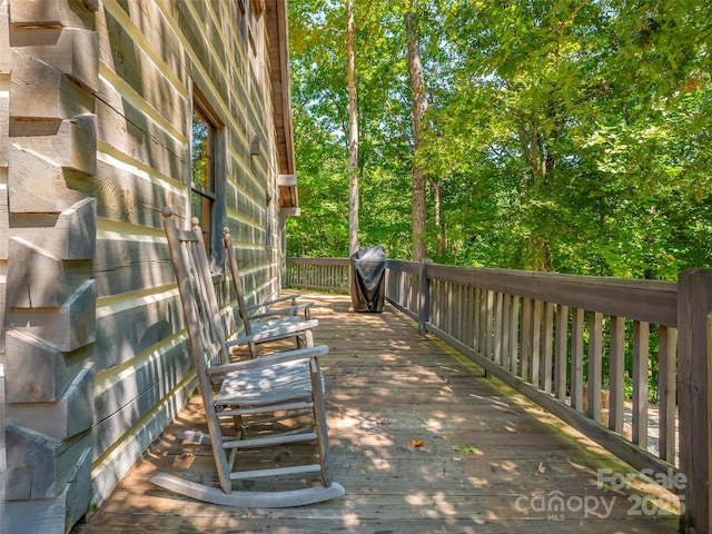 view of patio / terrace featuring a deck