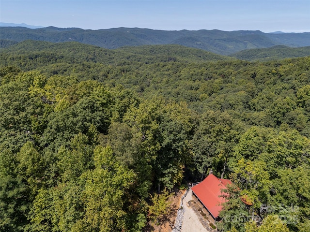 bird's eye view featuring a mountain view