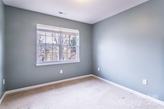 view of carpeted empty room