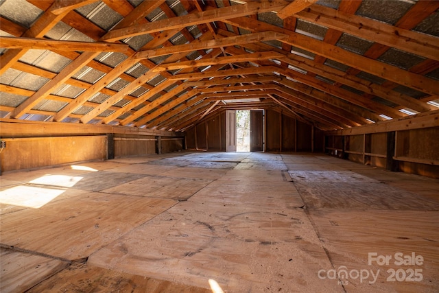 view of attic