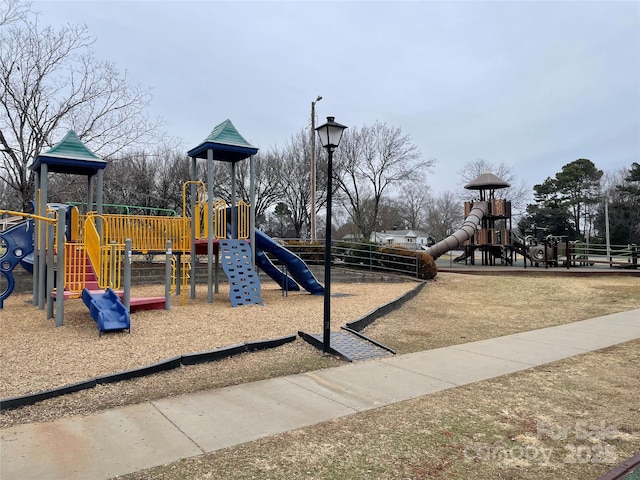 view of jungle gym