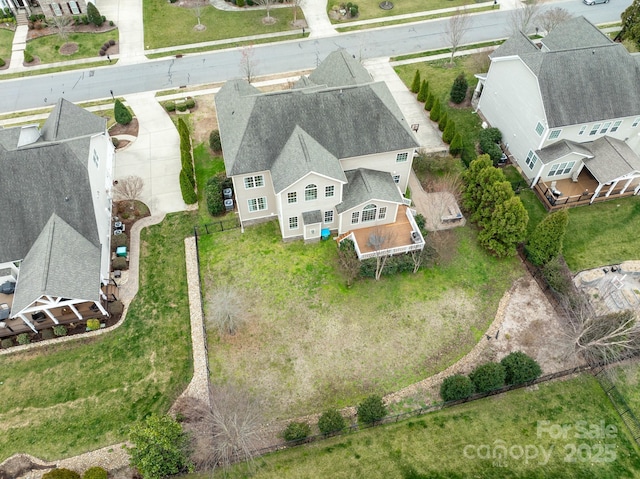 birds eye view of property featuring a residential view