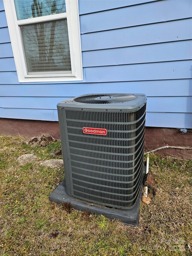 exterior details featuring central AC unit