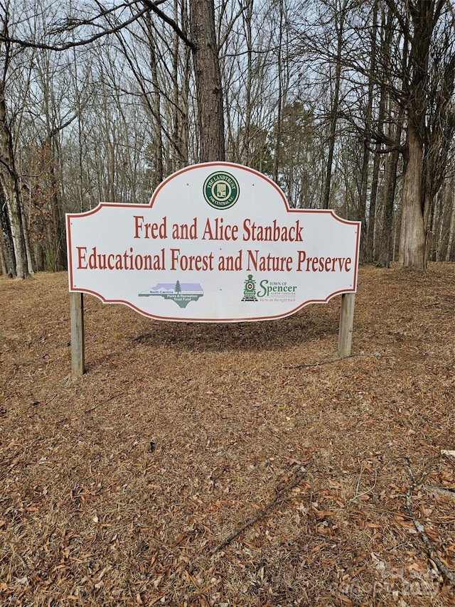 view of community sign