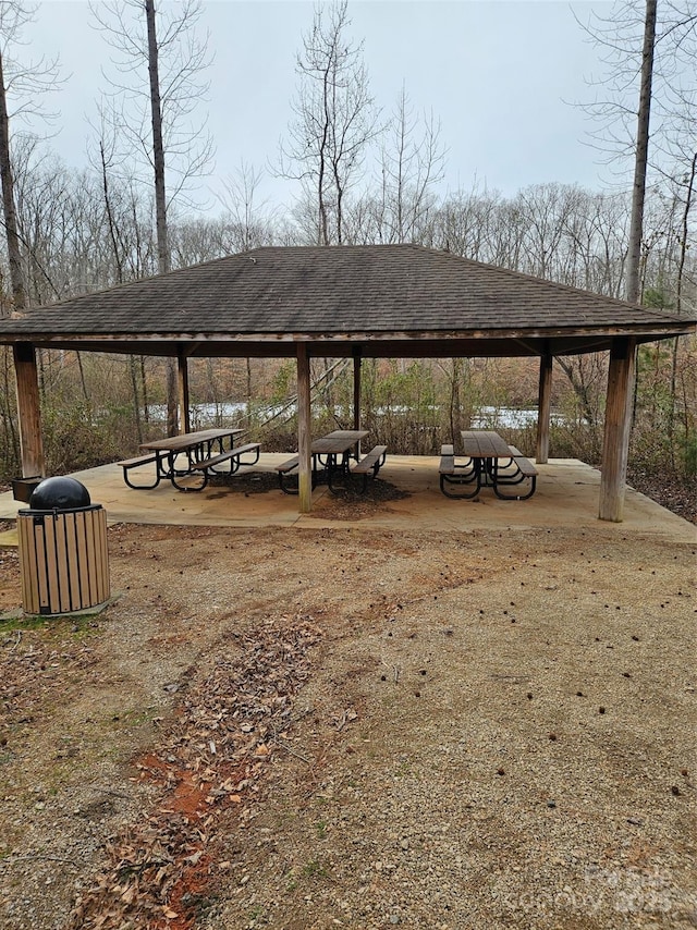 view of property's community with a gazebo