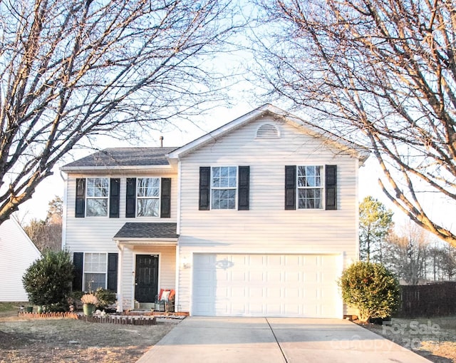 view of front of house featuring a garage