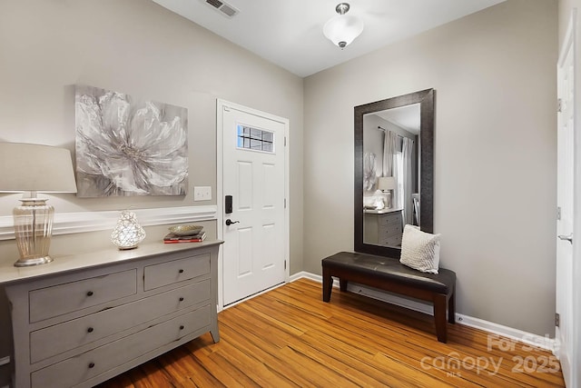 foyer featuring light hardwood / wood-style floors