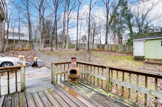 view of wooden deck