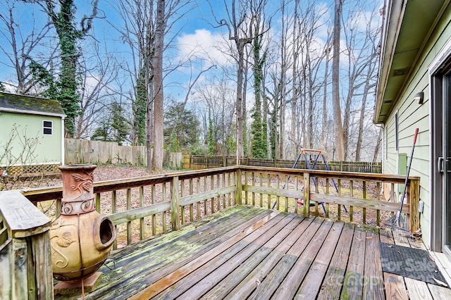 view of wooden terrace