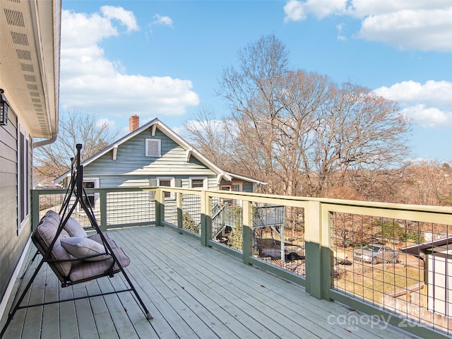 view of wooden deck