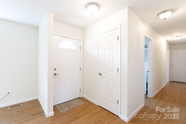 entryway featuring light hardwood / wood-style flooring