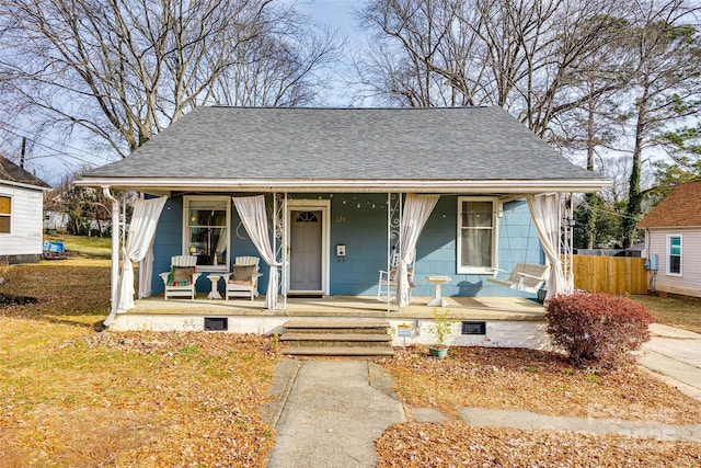 bungalow-style house with covered porch